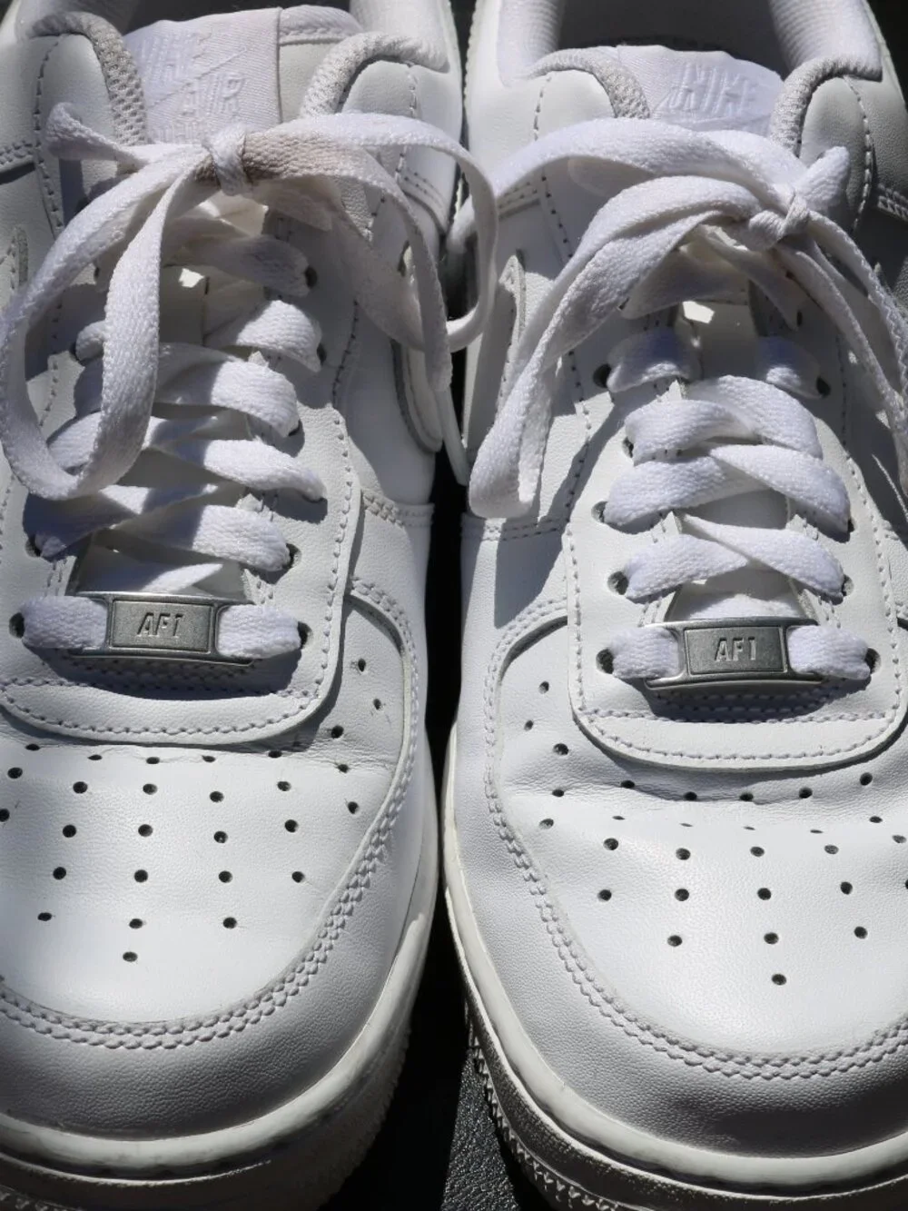 Nike Air Force 1 '07 Triple White Leather Low Top Casual Sneakers